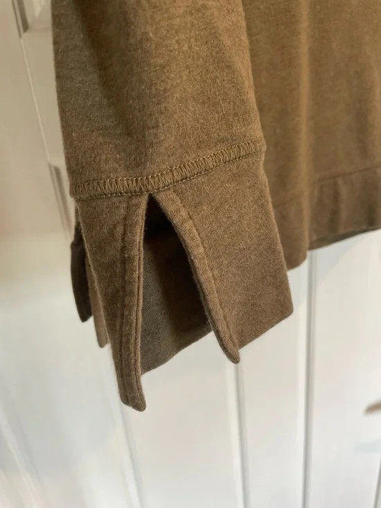 Garnet Hill V-Neck Hoodie Sweater - Picture 5 of 6